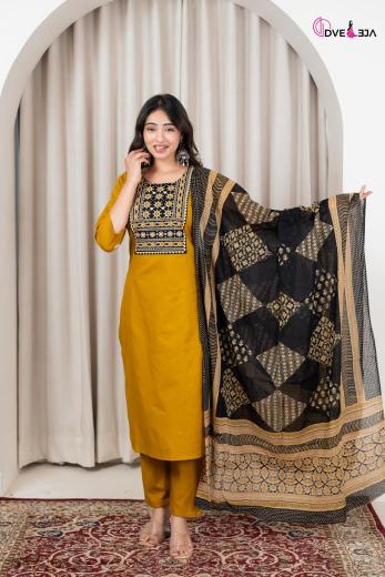 Dveeja sadhana 3pcs wholesale lucknowi chikan kurtis